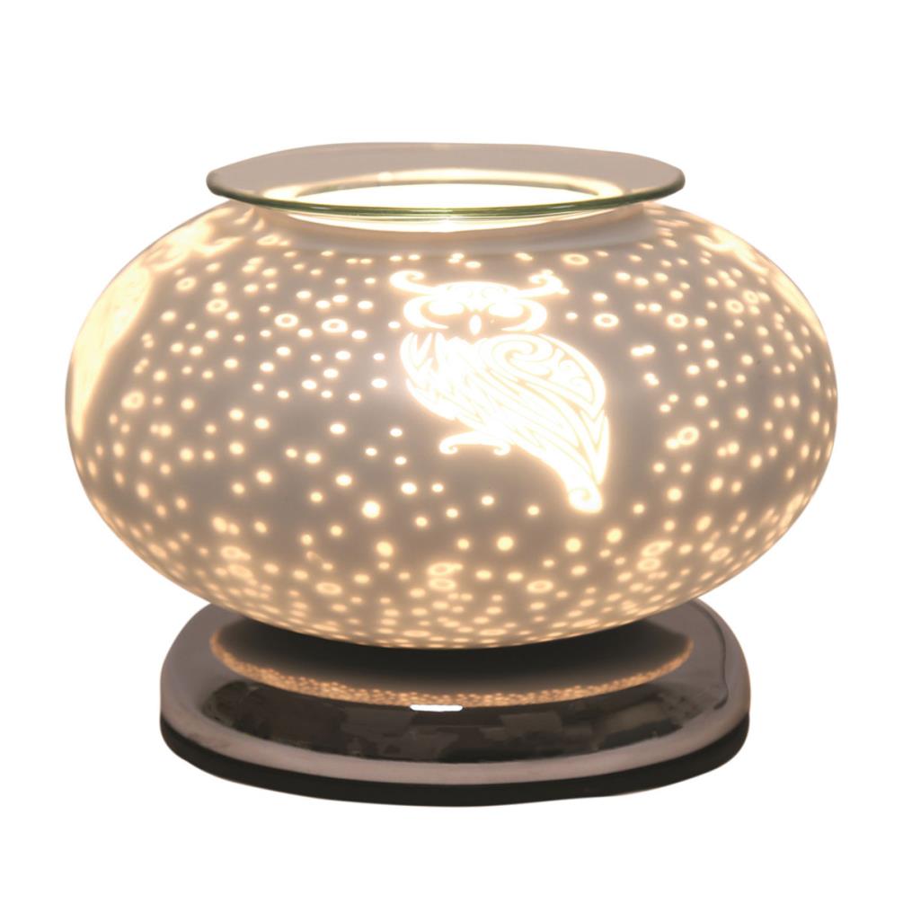 Aroma Owl Ellipse White Satin Electric Wax Melt Warmer £27.89